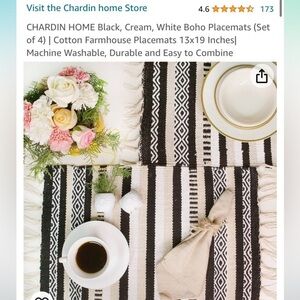 4 boho placemats Cardin Home